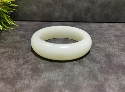 【御珠宫坊·传藏系列】羊脂白玉子料手镯56mm 商品图0