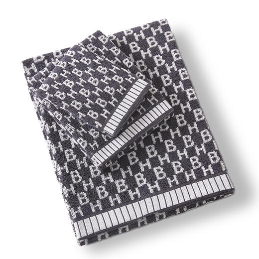 HBMJ-001-3 HB LOGO提花毛浴巾三件套 商品图0