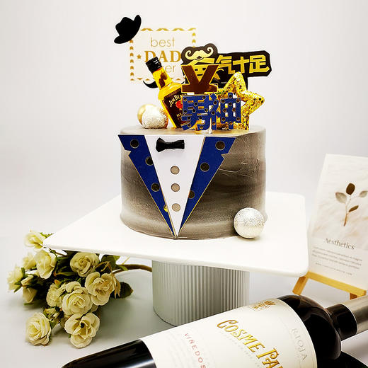 【甜久荟 男神爸爸二款】 祝福 祝寿 送男神爸爸 纯动物鲜奶 无化学添加 低糖 好吃又健康祝福祝寿蛋糕 商品图6