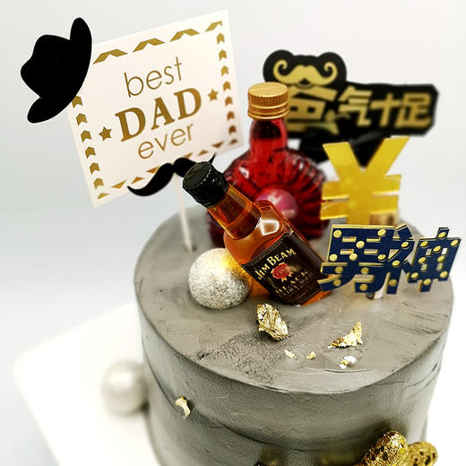 【甜久荟 男神爸爸二款】 祝福 祝寿 送男神爸爸 纯动物鲜奶 无化学添加 低糖 好吃又健康祝福祝寿蛋糕 商品图2