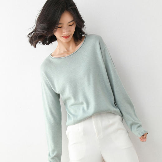 【特惠两件装，多色可选】透梦亲肤针织衫，亲肤柔软，温柔治愈风 商品图7