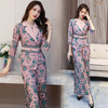WZNH-MJYY8073阔腿裤套装2020新款秋季印花长袖轻熟风时尚休闲两件套 商品缩略图1