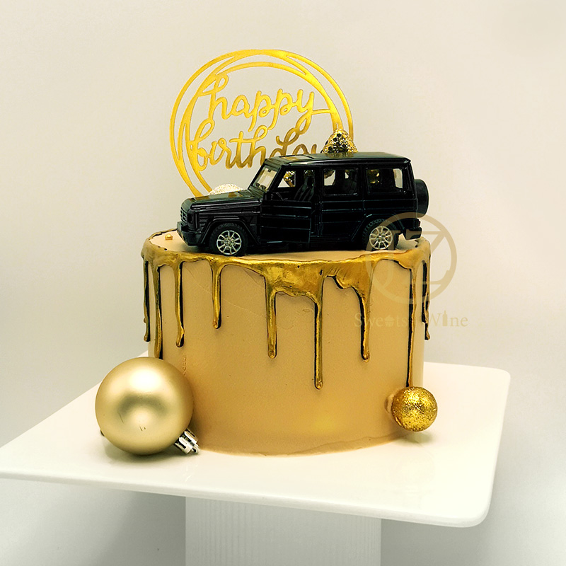 【甜久荟 飞驰人生 越野车】胸有丘壑 虚怀若谷 祝福 祝寿 纯动物鲜奶 无化学添加 低糖 好吃又健康祝福祝寿蛋糕