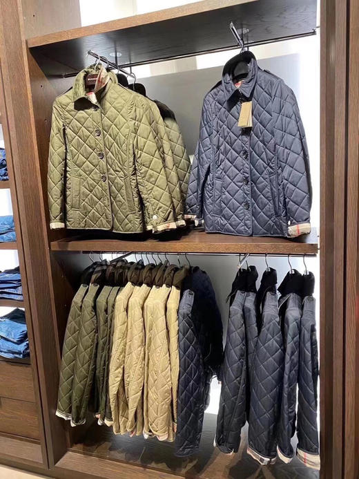 burberry巴宝莉爆款女士菱格扎线小棉服