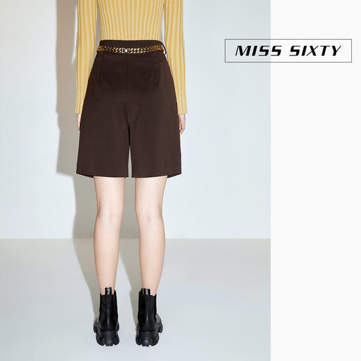 Miss Sixty2020冬季新款配金属腰带直筒宽松五分裤女604PJ7250000 商品图1