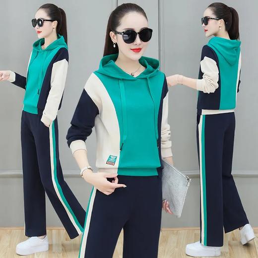 SS162休闲拼色减龄撞色两件套 商品图1