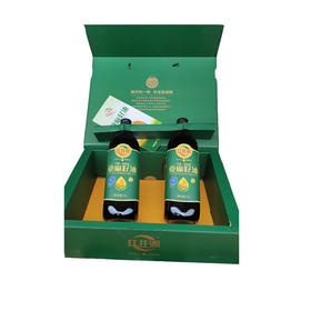 红井源压榨一级纯香亚麻籽油礼盒 1L*2