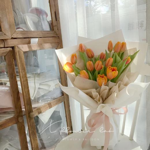 《甜蜜》- 橙色郁金香花束 商品图1