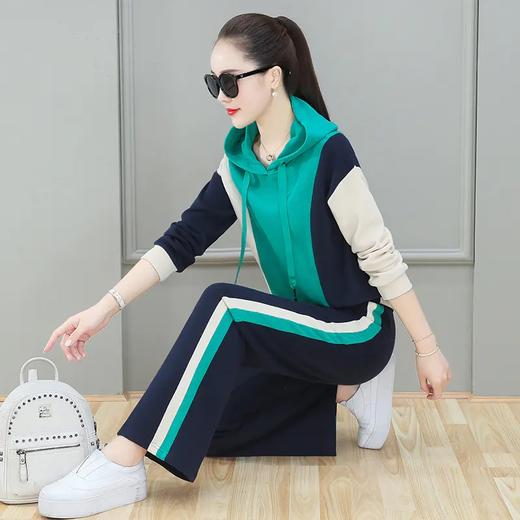 SS162休闲拼色减龄撞色两件套 商品图3