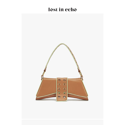 【下架】lost in echo大号巴雷特滚边腋下包咖色 商品图0