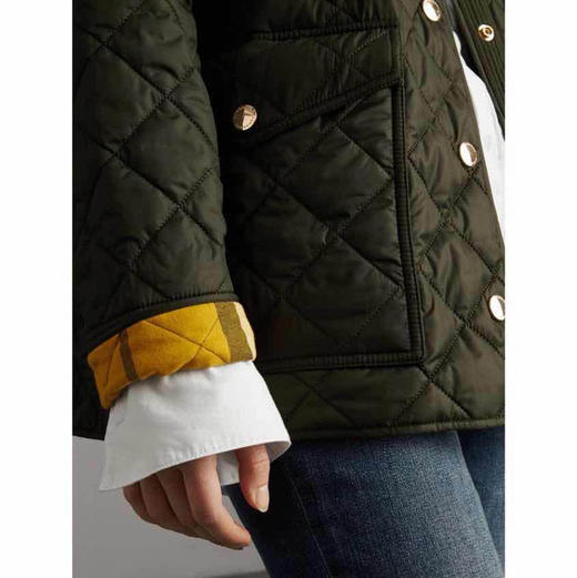 burberry巴宝莉爆款女士菱格扎线小棉服