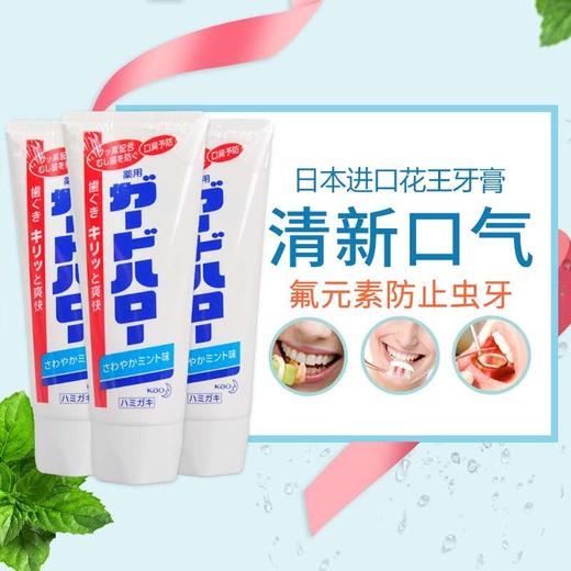 日本进口花王牙膏   KAO花王大白牙膏薄荷味除口臭预防蛀牙除牙垢清洁清新1.7 商品图1