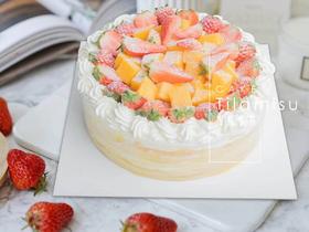 爆浆榴莲/芒果千层生日蛋糕下午茶B款