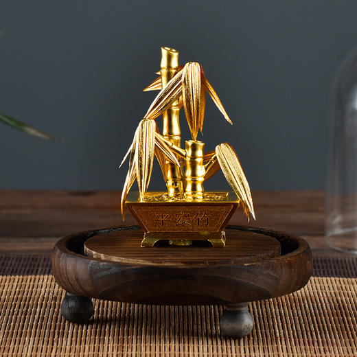 金陵金箔平安竹仿真盆景 商品图4