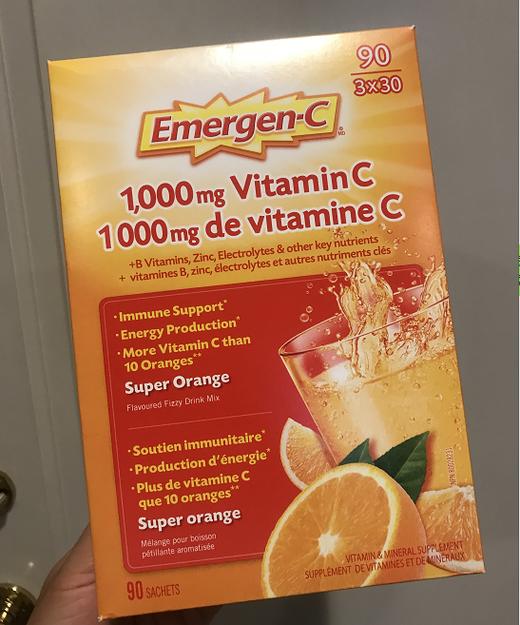 Emergen-c 维C泡腾冲剂（90包/盒 包邮）温哥华直邮 商品图2