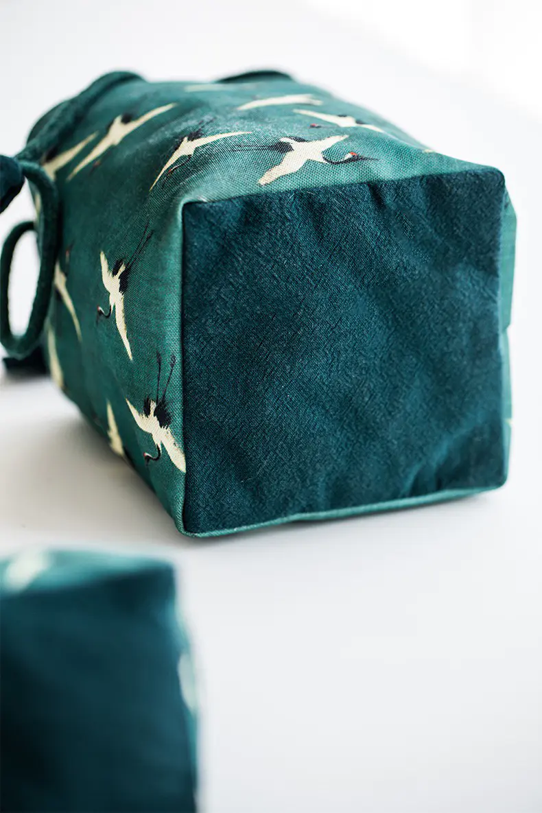 仙鹤系列 茶配件 棉麻 茶席 茶具收纳袋 四君子收纳袋