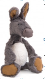 法国moulinroty森林里的长腿动物系列灰色小驴30厘米