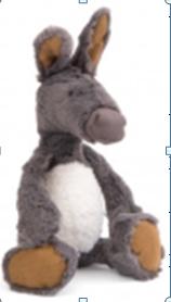 法国moulinroty森林里的长腿动物系列灰色小驴30厘米 商品图0