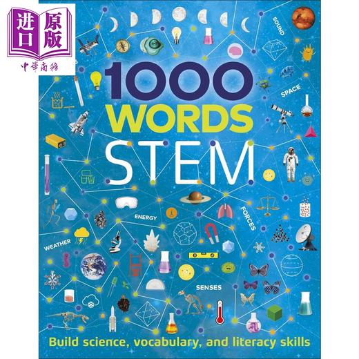 【中商原版】1,000 Words STEM	多林金德斯利1000个科学词 DK儿童科普英语单词学习 精装 英文原版 7-12岁 商品图1