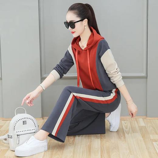 SS162休闲拼色减龄撞色两件套 商品图4