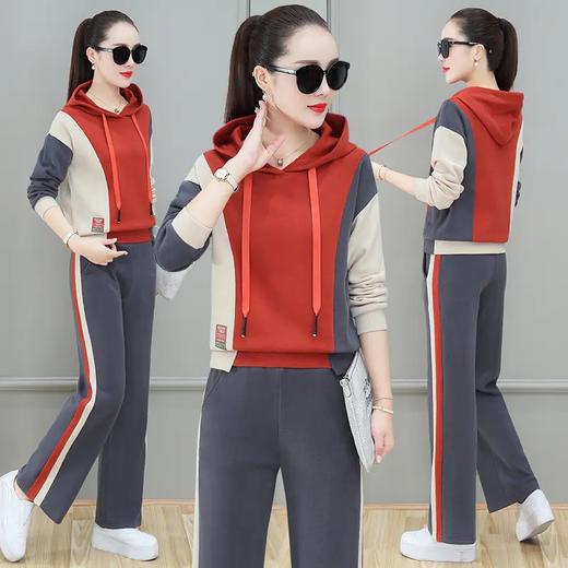 SS162休闲拼色减龄撞色两件套 商品图2