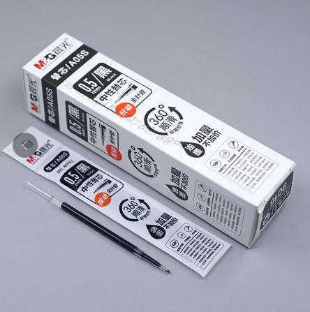 晨光按动全针管中性笔芯0.5黑 商品图0