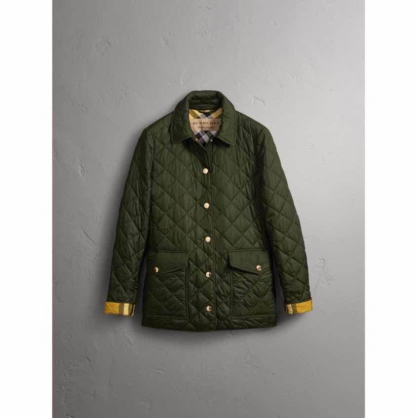 burberry巴宝莉爆款女士菱格扎线小棉服