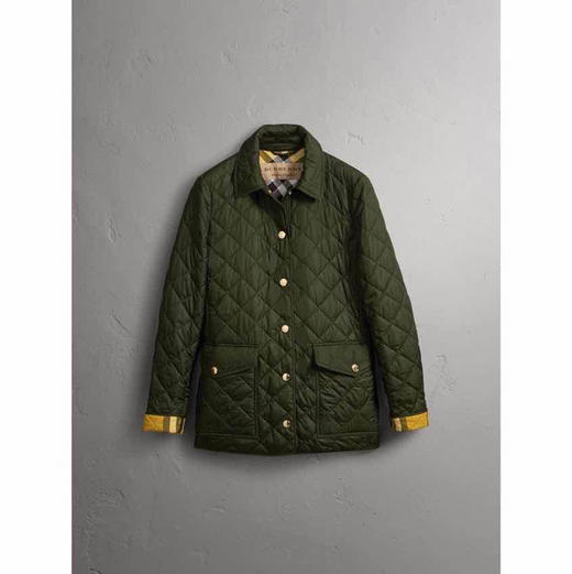 burberry巴宝莉爆款女士菱格扎线小棉服