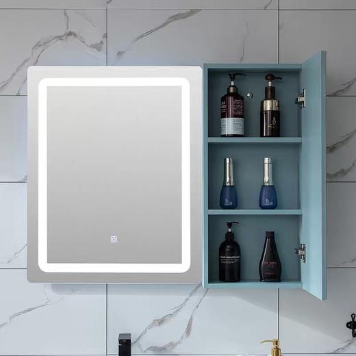 2011-100 温莎蓝 实木免漆柜 岩板 智能镜子