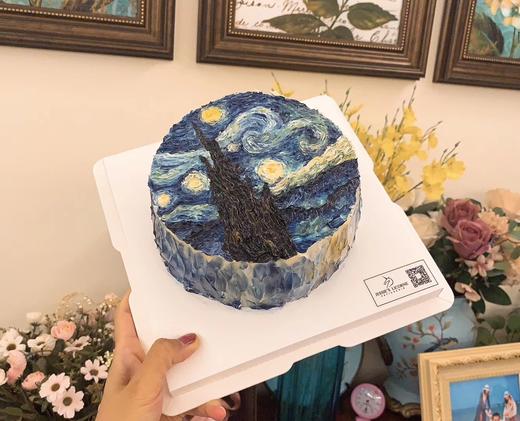 梵高系列星空手绘蛋糕 商品图1