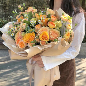 温暖如初21支槟玫辉煌蔷薇奶茶色包装