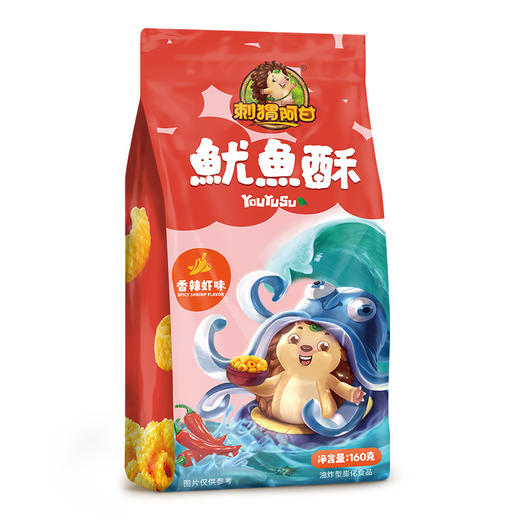 刺猬阿甘鱿鱼酥香辣虾味160g 商品图1