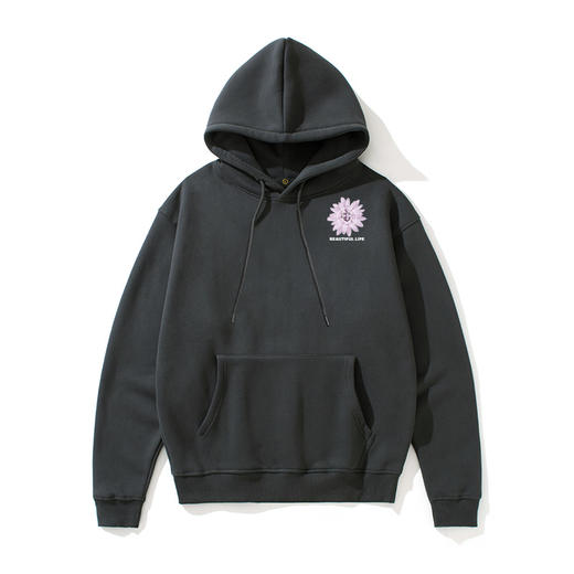 自由基地情侣BF带帽套头抓绒卫衣戴帽oversize小雏菊图案个性潮流 NMT-1282 商品图4