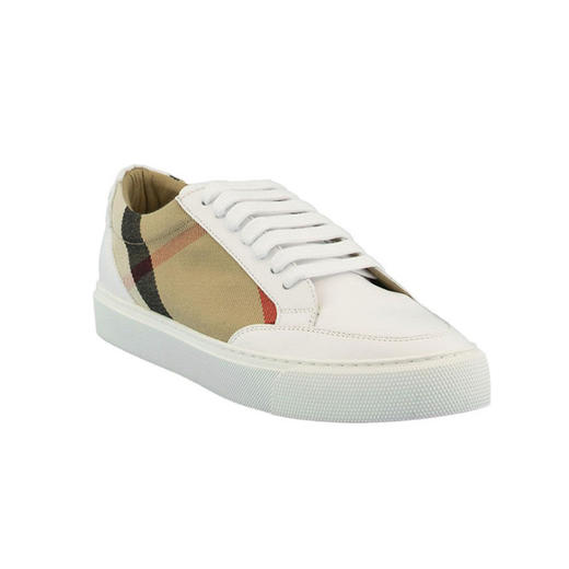 BURBERRY 巴宝莉 女士 House 格纹和皮革休闲运动鞋 8024326 A1462 商品图1