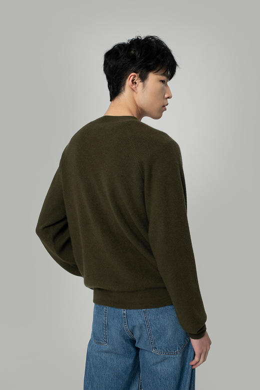 2020经典款男士纯山羊绒男士插肩袖开衫 商品图3