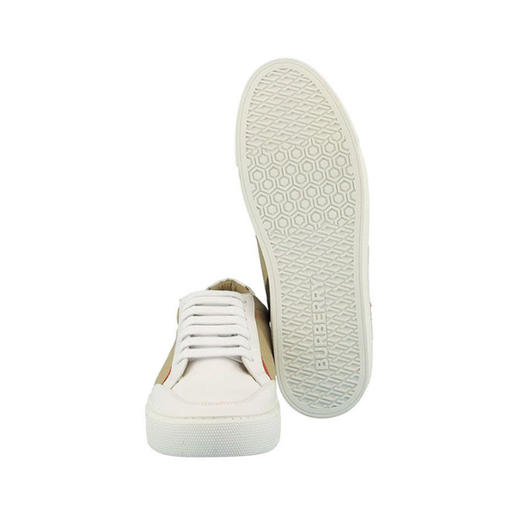 BURBERRY 巴宝莉 女士 House 格纹和皮革休闲运动鞋 8024326 A1462 商品图3