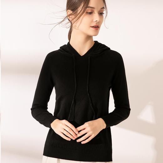 【百搭高弹力连帽针织衫】 卫衣款式多色连帽针织衫 减龄神奇 不挑身材 手感柔软 舒适亲肤 颜色多选 商品图4