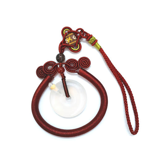 【平衡美满】天净化白玛瑙 平安扣 精油扩香车挂 车饰 滴精油 商品图4