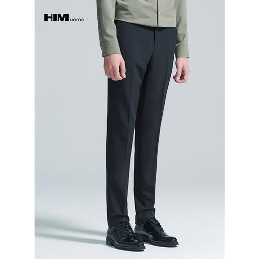 HIM漢崇 西裤秋冬男士修身免烫潮流商务休闲西装长裤 商品图2
