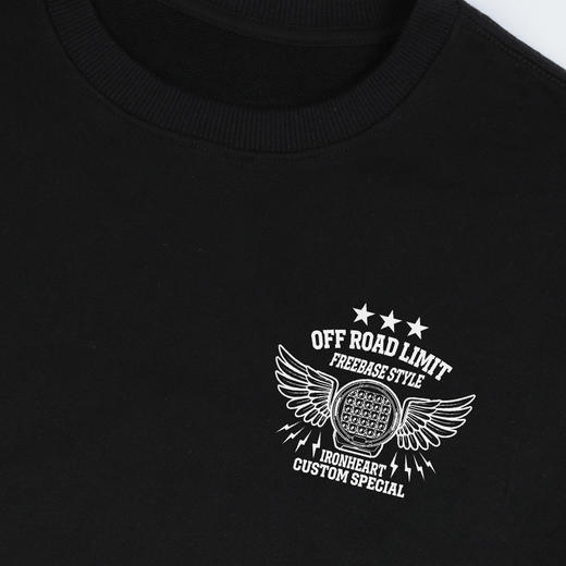 自由基地男秋冬季休闲长袖圆领合体套头卫衣毛圈运动服新款潮流衫 NMT-1272 商品图3