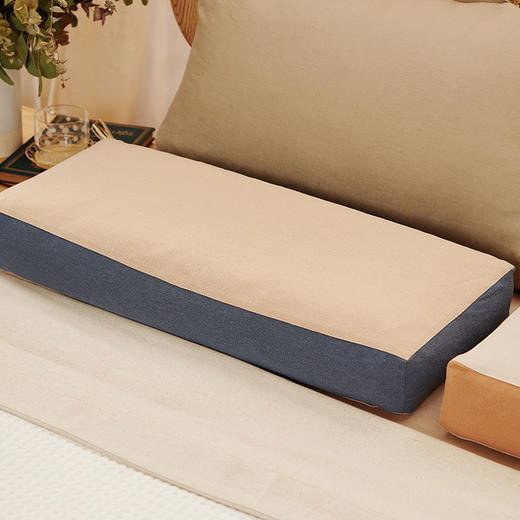 长方形枕素色棉麻枕罩荞麦壳枕 商品图3