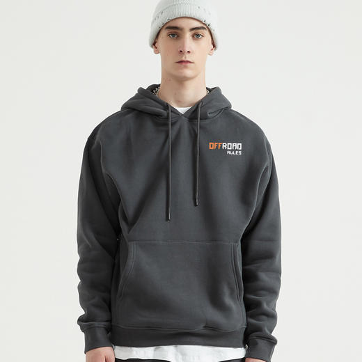 自由基地男女宽松情侣抓绒卫衣带帽套头上衣越野元素长袖保暖潮 NMT-1280 商品图1