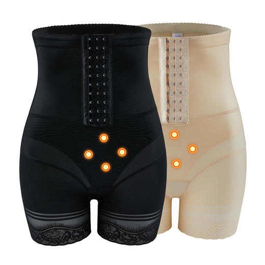 RZT-0093美体无痕束腹收腰高腰塑身裤女产后平角排扣提臀束腰内裤 商品图4