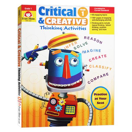 批判性与创造性思维练习 一年级 英文原版 Critical and Creative Thinking Activities Grade 1 英文版美国加州小学英语教辅 商品图0