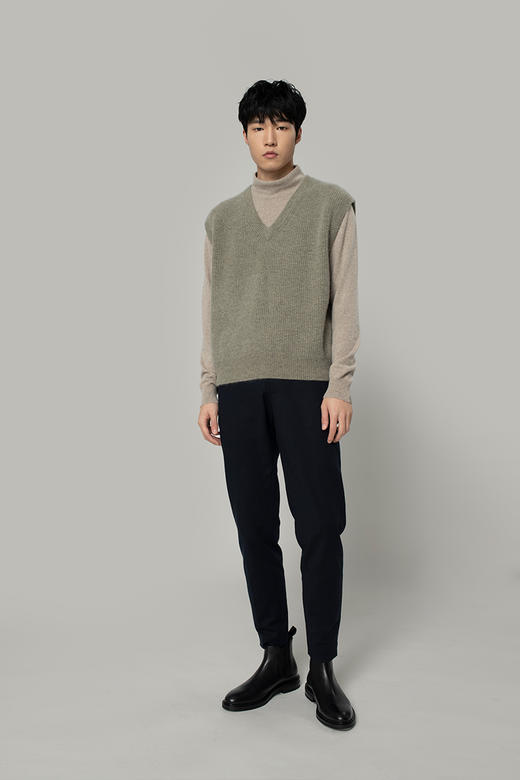 2020经典款男士纯山羊绒V领坎肩背心 商品图2