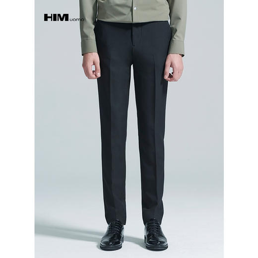 HIM漢崇 西裤秋冬男士修身免烫潮流商务休闲西装长裤 商品图1