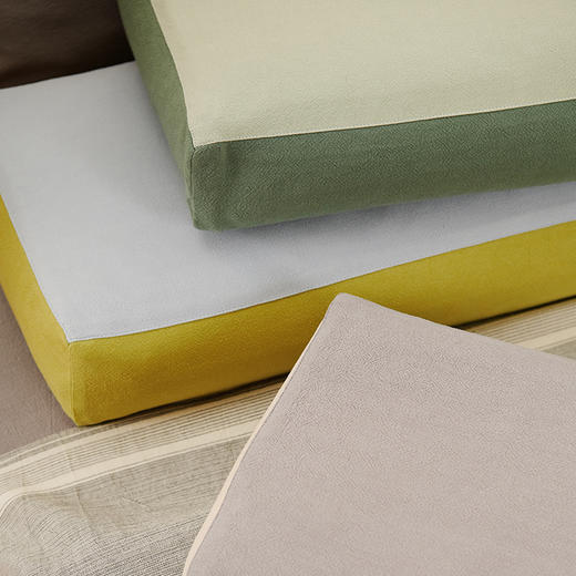 长方形枕素色棉麻枕罩荞麦壳枕 商品图1