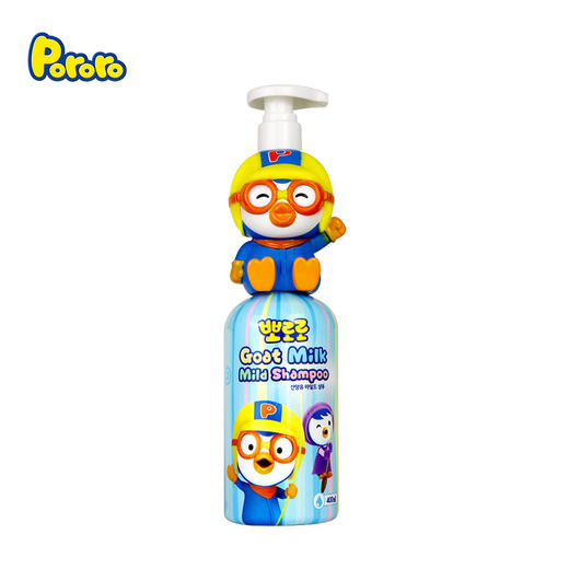 韩国Pororo啵乐乐 立体头山羊奶保湿洗发水400ml 商品图0