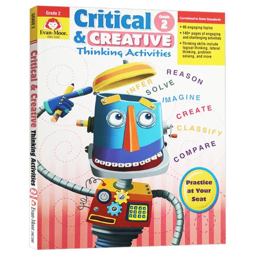 批判性与创造性思维练习 二年级 英文原版 Critical and Creative Thinking Activities Grade 2 英文版美国加州小学英语教辅 商品图0