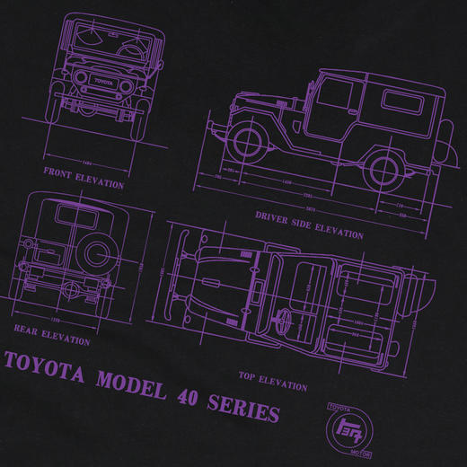 自由基地丰田酷路泽线稿图案冬季新款圆领套头卫衣男士潮户外上衣 NMT-1279 商品图4